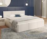 Manželská posteľ PANAMA T 160x200 so zdvíhacím dreveným roštom BIELA